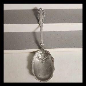 Vintage 1847 Rogers Bros A1 Serving Spoon Berkshire Pattern Ornate Silverplate